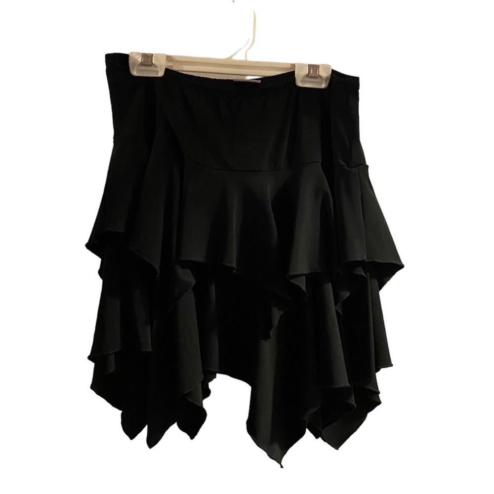 Judy Knapp Vintage Thrifted Y2K Black Layered Skirt Size S